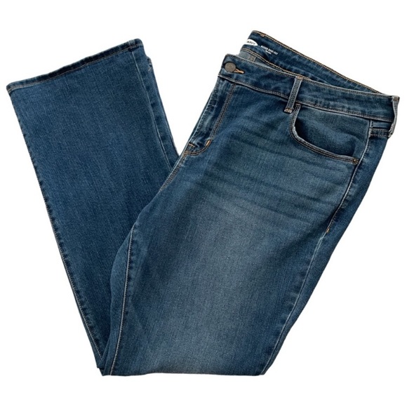 Kicker Boot Cut Mid Rise Old Navy Blue Jeans Plus Size 18 Petite - Picture 2 of 11